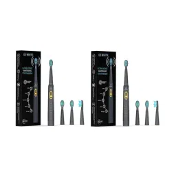 IZI White Ultra Sonic Rechargeable Whitening Electric Toothbrush - Pack of 2 (Black)-46