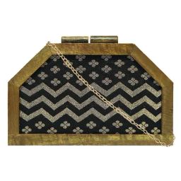 Horra Black Embellished Clutch-image-10