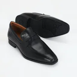 Louis Philippe Men's Black Formal Loafers-image-66