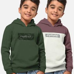 HELLCAT Green & Lilac Printed Full Sleeves T-Shirt (Pack Of 2)-image-0