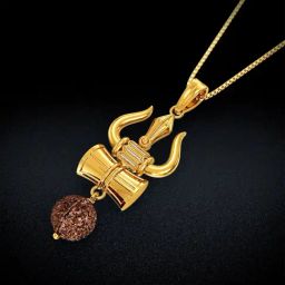 Joyalukkas 22k Trishula Gold Pendant for Unisex-image-1