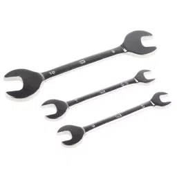 RS PRO 3 Piece Chrome Vanadium Steel Spanner Set Model No 4499549-35