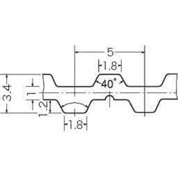 Mitsuboshi Polyurethane Timing Belt T5 Type (Length 700 mm, Teeth 140), DT5-20-140-image-53
