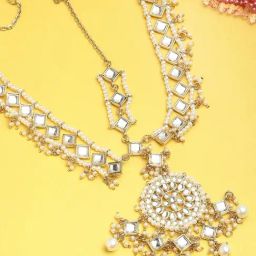 Karatcart Gold Plated Handcrafted Kundan Matha Patti for Women-image-30