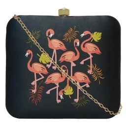 Horra Black Embellished Clutch-image-11