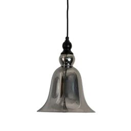 Whispering Homes Temple Bell Shape Black and Smoky Pendant Light-14
