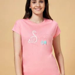 Dreamz by Pantaloons Pink Cotton Printed T-Shirt-picture-48