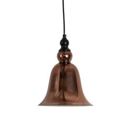 Whispering Homes Temple Bell Shape Red and Glass Pendant Light-14