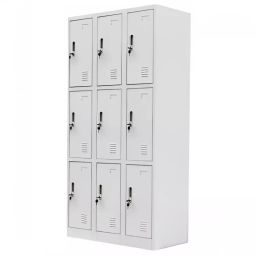 JE HOSPI 900 mm x 450 mm x 2100 mm CRCA Nine Locker Cabinet JHE-IC080-image-12