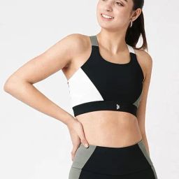 Bodd Active Black Regular Fit Color Block Sports Bra-image-14