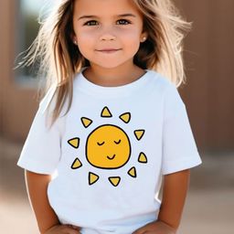YK Girls High Neck Indigo T-shirt-image-84