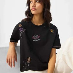The Souled Store Black Printed T-Shirt-picture-27