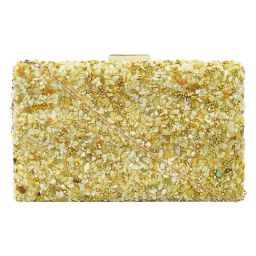 Horra Golden Embellished Clutch-image-70