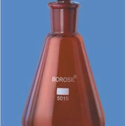 Borosil Interchangeable Stopper Amber Flasks Capacity 25ml 5019009-22