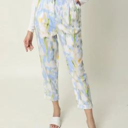 RAREISM Green Cotton Printed Trousers-image-25