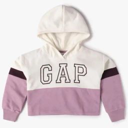 GAP Girls Purple Color Block Hoodie-image-18