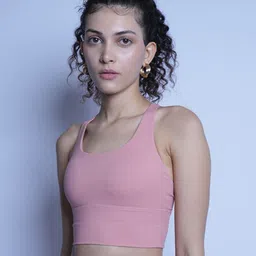 Myriad Full Coverage Lightly Padded Workout Bra With Moisture Wicking image 3