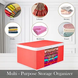 Kuber Industries Red Set of 3 Regular Multi-Utility Organisers image 3