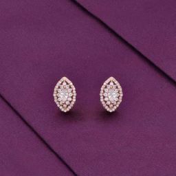 Kai Jewel Sterling Silver Stylish Tear Drop Rose Gold Earrings-image-96