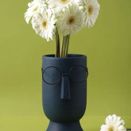 Tayhaa Blue Ceramic Face Planter-image-49