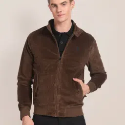 U.S. Polo Assn. Brown Cotton Regular Fit Jacket-picture-5
