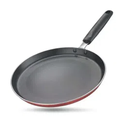 judge by prestige JUDGE Black & Red Aluminium Non-Stick Cookware Set (1 Kadai with Lid,1 Flat Tawa & 1 Frypan) image 3