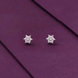 Kai Jewel Minimalistic Diamond Star Silver Earrings-image-27