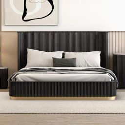 Durian Opus Walnut Engineered Wood Queen Bed-image-13