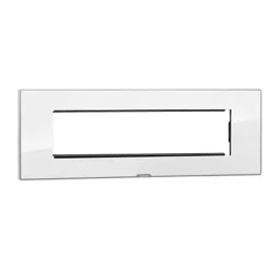 Legrand Cover Plate with Support Frame Myrius Ice White 6 Module, 6795 26-39