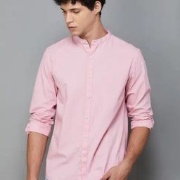 Melange by Lifestyle Dusty Pink Cotton Regular Fit Checks Shirt-picture-11