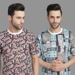 Vimal Jonney Multicolored Regular Fit Printed T-Shirt-picture-11