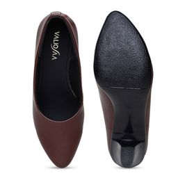 VALIOSAA Brown Work Block Pumps image 2