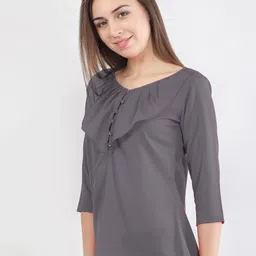 DELIS Monochrome Georgette Top-picture-37