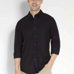 American Eagle Black Slim Fit Shirt-picture-2