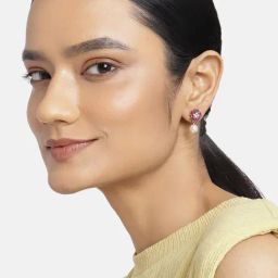 Estele Gold-Plated Flower Pearl Drop Combo Earrings for Girls/Women - Pack of 2-5