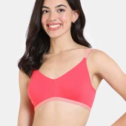 Zivame Pink Half Coverage Double Layered T-Shirt Bra-image-93