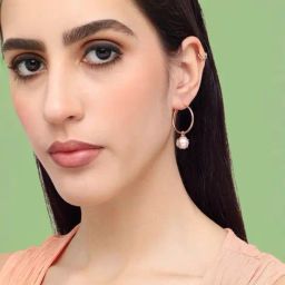 Sohi Gold Plated Pearls Casual Drop Earrings-37