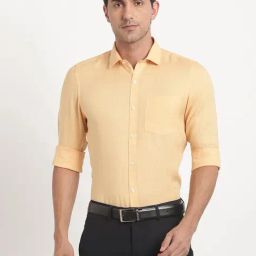 Turtle Yellow Pure Slim Fit Shirt-image-15