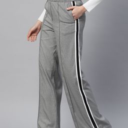 Marks & Spencer Women Houndstooth Print High-Rise Trousers-image-25