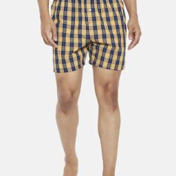 Ajile by Pantaloons Yellow Cotton Regular Fit Checks Boxers-picture-33