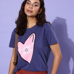 DILLINGER Women Printed Pure Cotton Boxy T-shirt-image-92