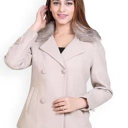 COMFY SPARROW Women Double-Breasted Overcoat-image-82