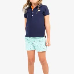 Cherry Crumble By Nitt Hyman Kids Green Printed Shorts-image-37