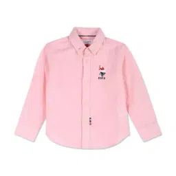 U.S. Polo Assn. Kids Pink Cotton Regular Fit Full Sleeves Shirt-picture-26