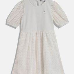 Tommy Hilfiger Girls Embellished Fit & Flare Short Sleeves Dress-image-43