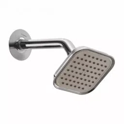 PLUMBER Basic Square Single Flow Overhead Shower with Anti-lime Jet with Shower Arm, Flange, SR-2101-29