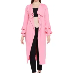 Hypernation Pink Cotton Shrug-image-41