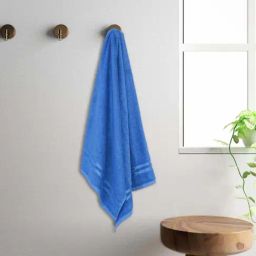 Welspun Quick Dry Blue Cotton 380 GSM Bath Towel-37