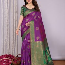 Vastravatika Floral Woven Design Kanjeevaram Saree-picture-43