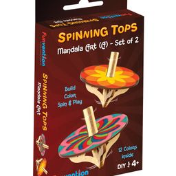 Funvention DIY Spinning Tops Mandala Art A Set of 2 - Multicolour-4